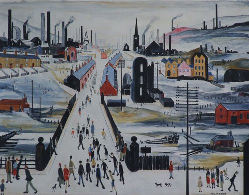 Canal Bridge after Lowry by Philip Baker