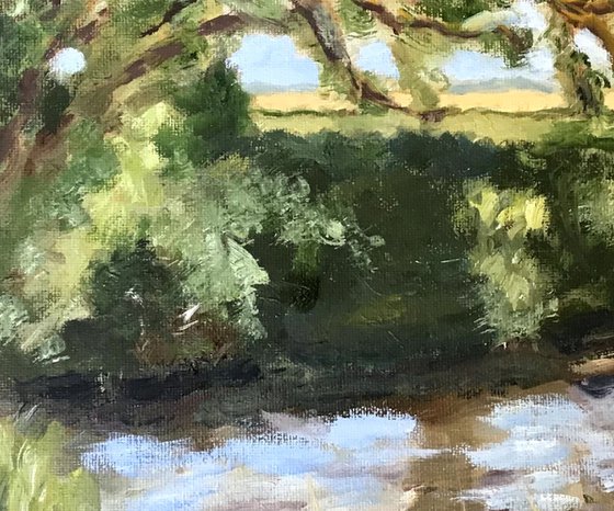 The river Stour in east Kent - an original painting
