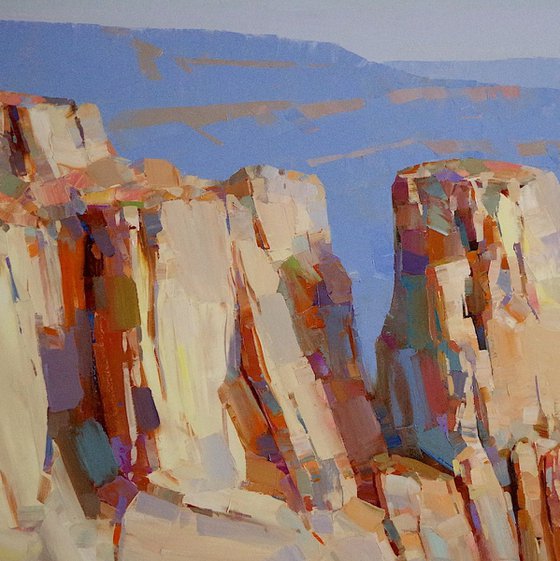 Grand Canyon, Handmade oil painting One of a kind Signed Large Size Painting