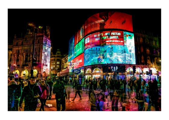 London Vibrations - Piccadilly Circus. Limited Edition 1/50 15x10 inch Photographic Print