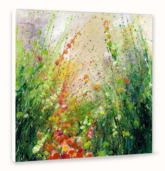 Dreaming In The Meadow - Floral Painting by Kathy Morton Stanion