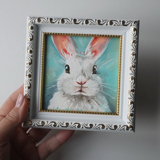 Bunny Painting Framed