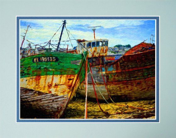 Boat Graveyard France Impressionist print