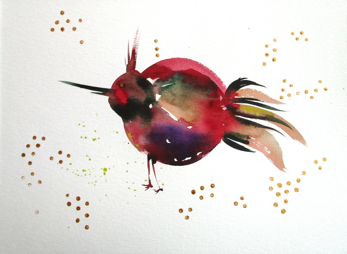 Exotic bird 2 by Valentyna Sokolovska