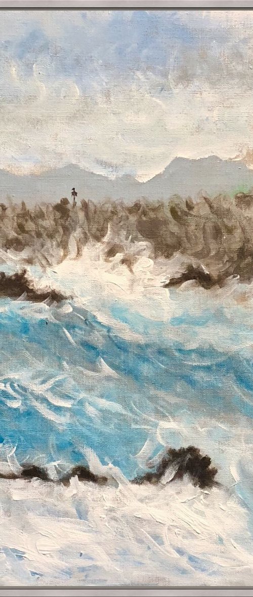 Breaking waves by Shabs Beigh