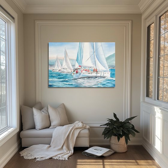 “On the yacht”