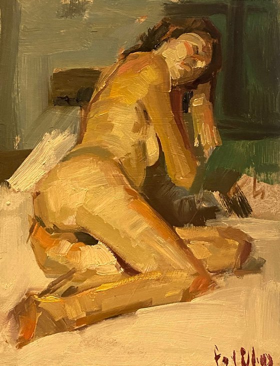 live model painting