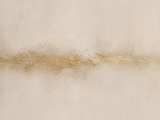 Abstract Silence Between Beige and Gold