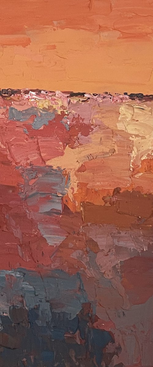 Modern Abstract Oil Painting on Canvas by Agostino Veroni