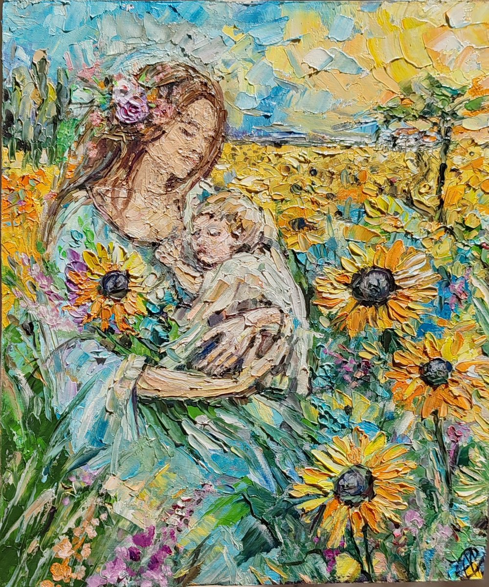 Mother with Baby Oil by Alina Skorokhod