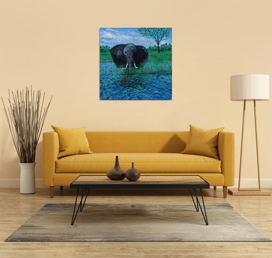 Okavango Delta I ( Large 40" x40" - 102cm x 102cm)