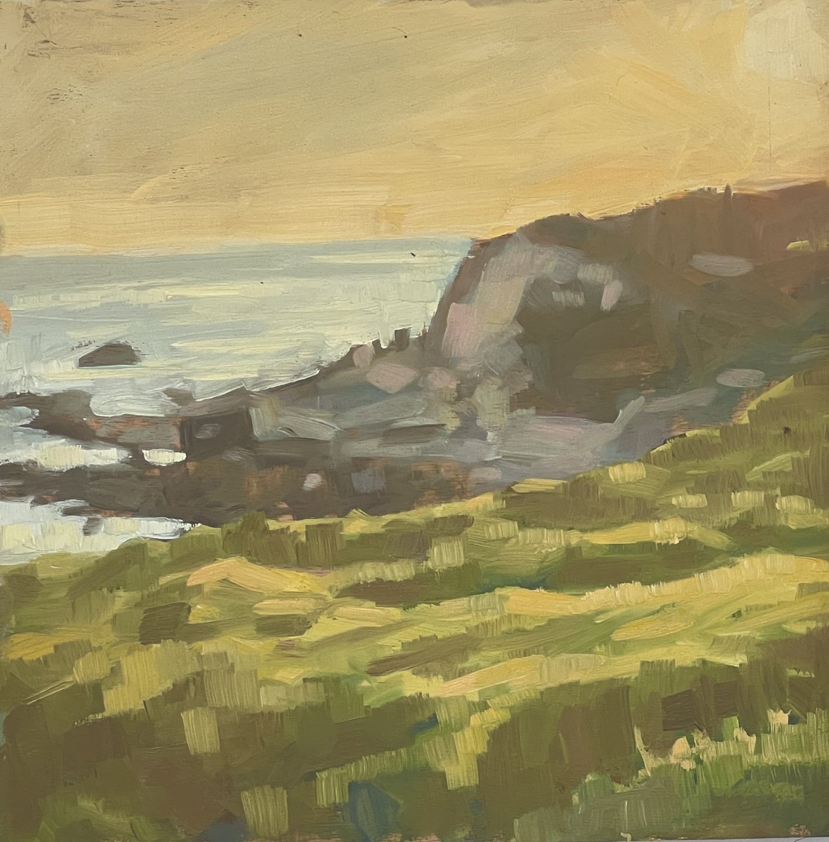 Isle Of Wight Sunset By Louise Gillard, 8 X 8, Artwork For Sale On Artfinder