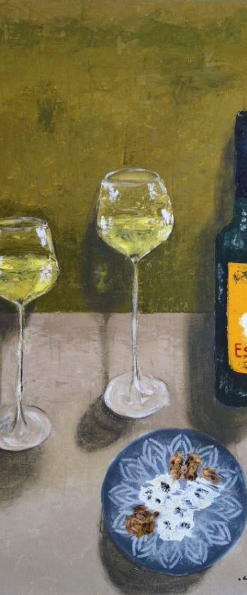 A glass of wine by Anastasia Antia