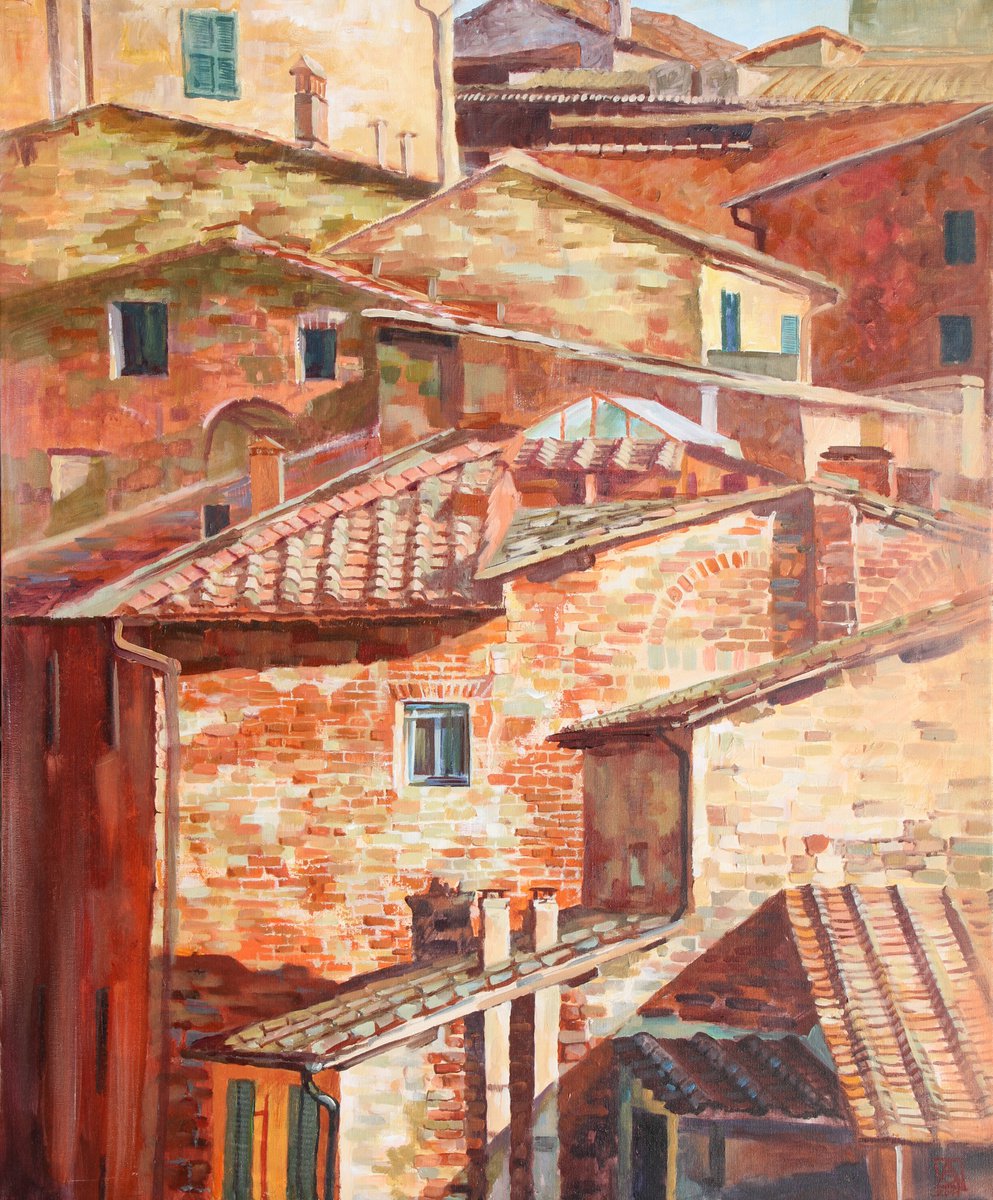 Roofs of Siena by Anna Shesterikova