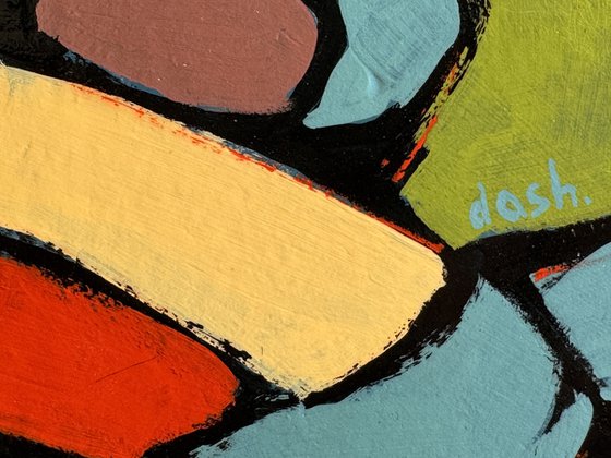 Clown Woman Painting - Original Art 8x8 inch