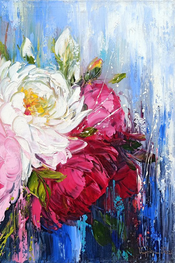 Colorful peonies