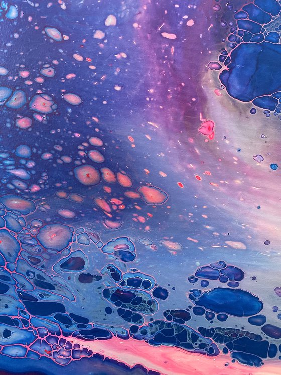 Air Bubbles fluid acrylic painting