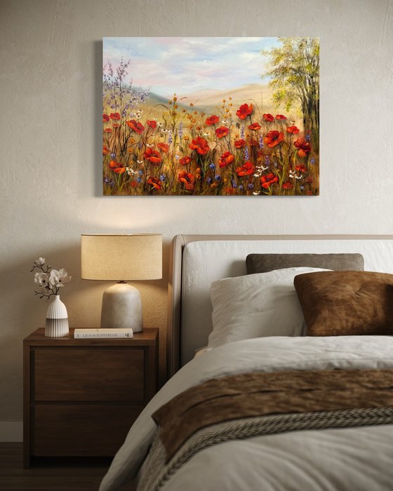 Poppies in the heart