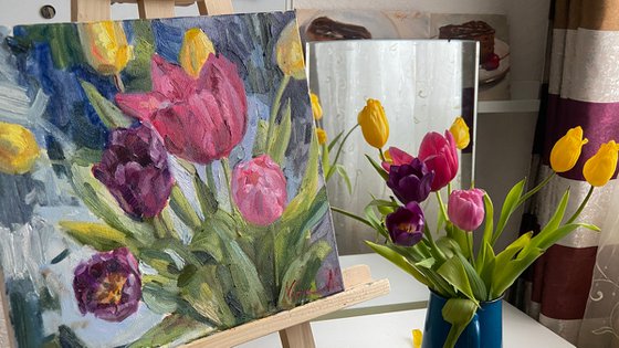 Colorful tulips