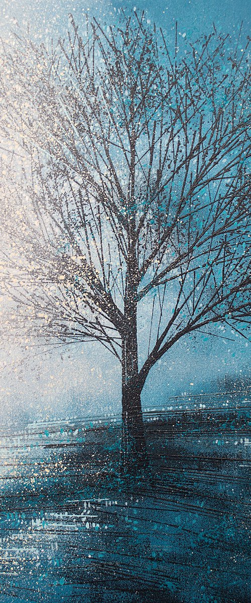 Tree In Morning Mist by Marc Todd