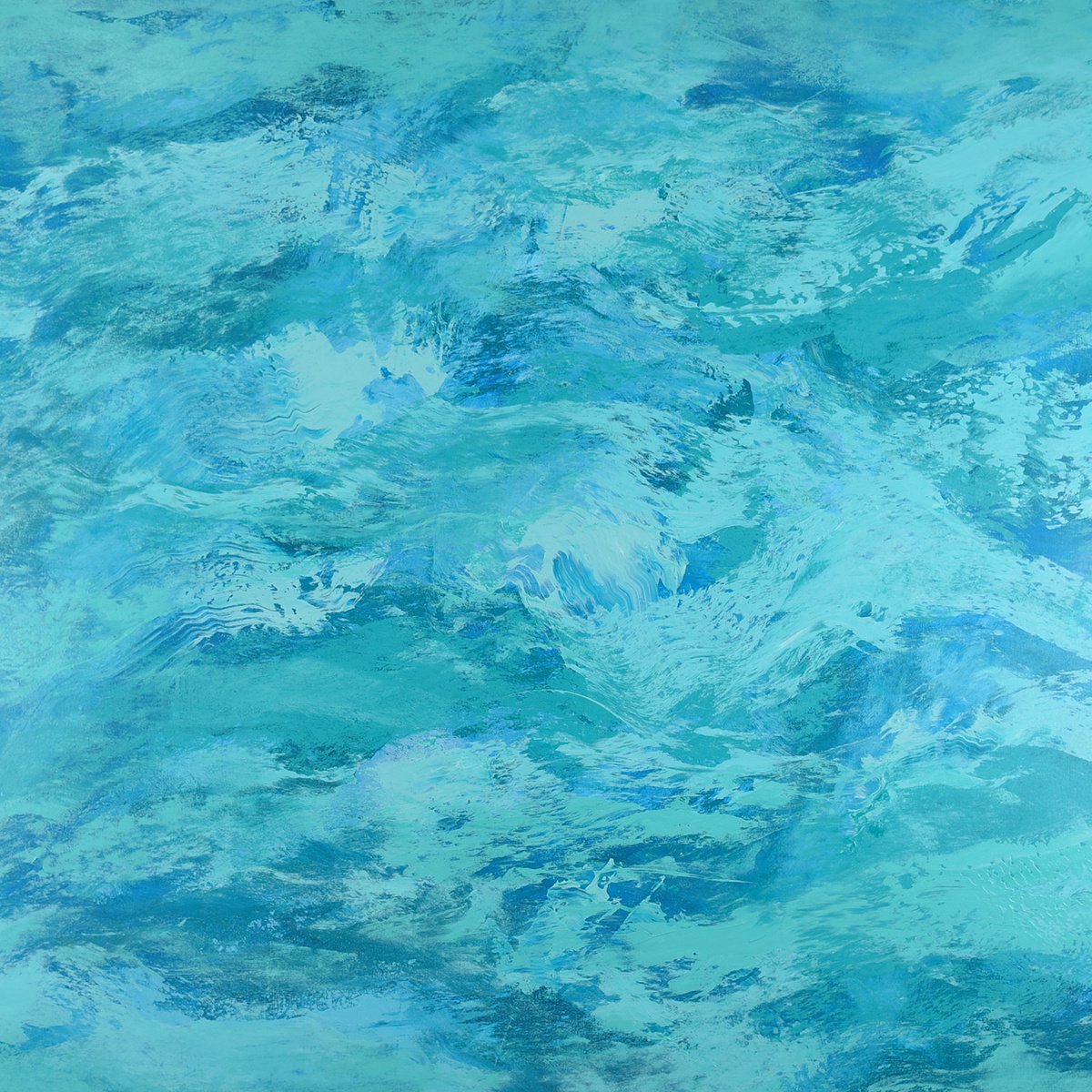 Water Motion - Modern Abstract Expressionist Seascape by Suzanne Vaughan
