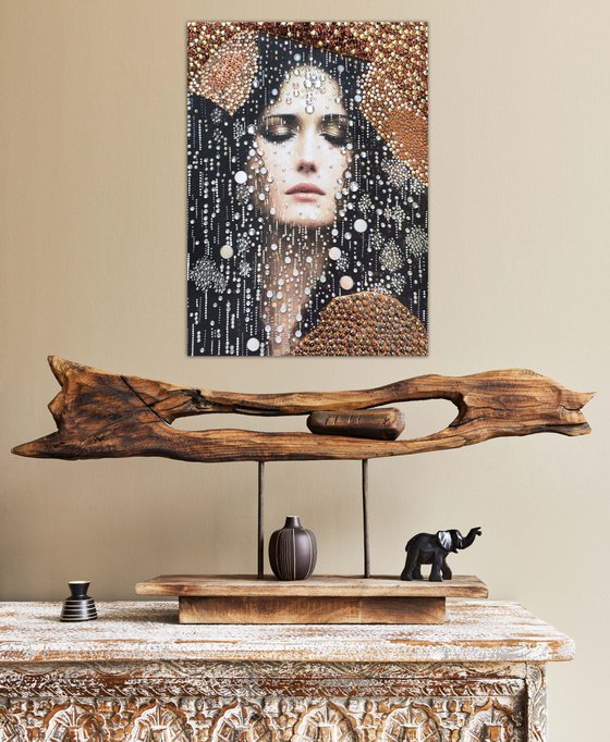 Woman in the rain