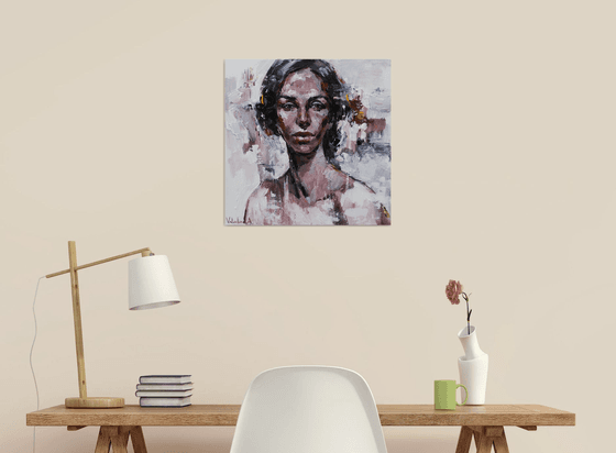 Abstract woman portrait Original painting