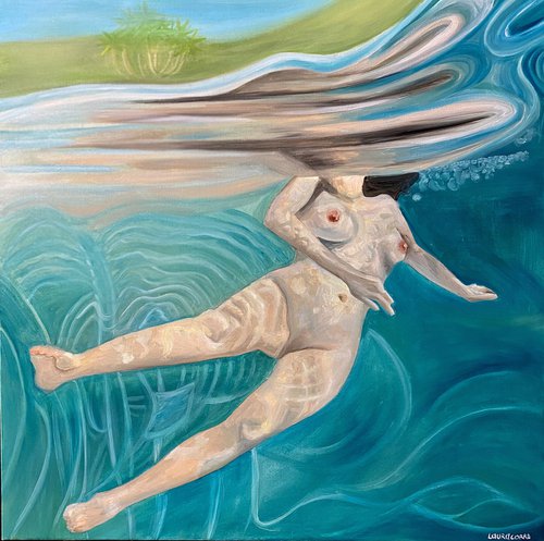 nude swimmer woman  (acquatica . 4) by Laura Corre