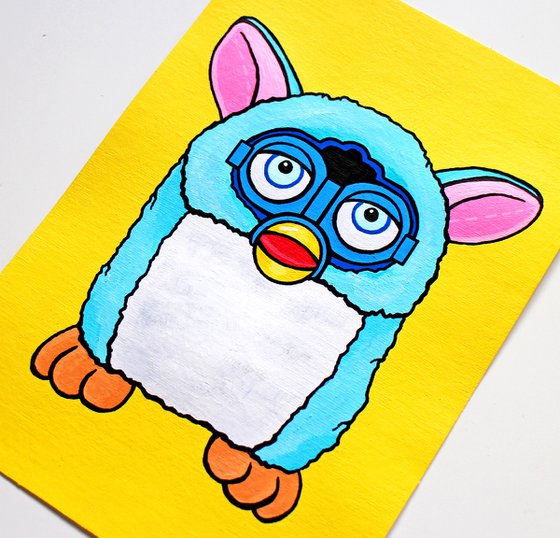 Furby Toy A5 Pop Art Painting