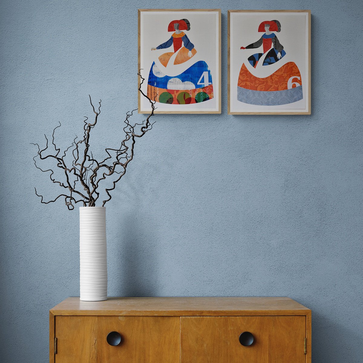 Portrait Collage By Manel Villalonga, 11 X 14", 293_Baroque, Original Artwork