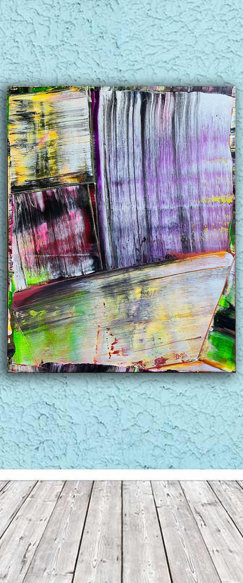 "Don't Forget To Swipe" - Original PMS Abstract Acrylic Painting On Canvas - 24" x 30" by Preston M. Smith (PMS)