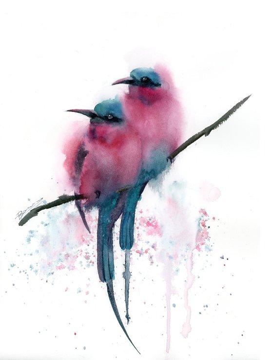Bee Eaters - Diptych