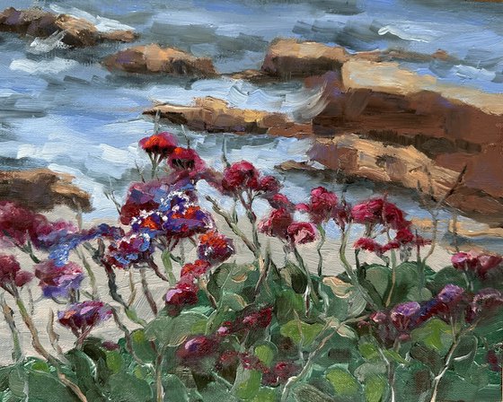 Flowers by the Sea
