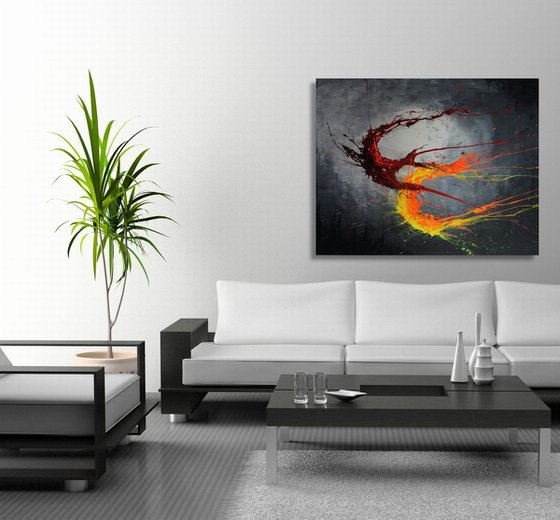 Twisting Fire IX (Spirits Of Skies 080195) (100 x 80 cm) XXL (40 x 32 inches)