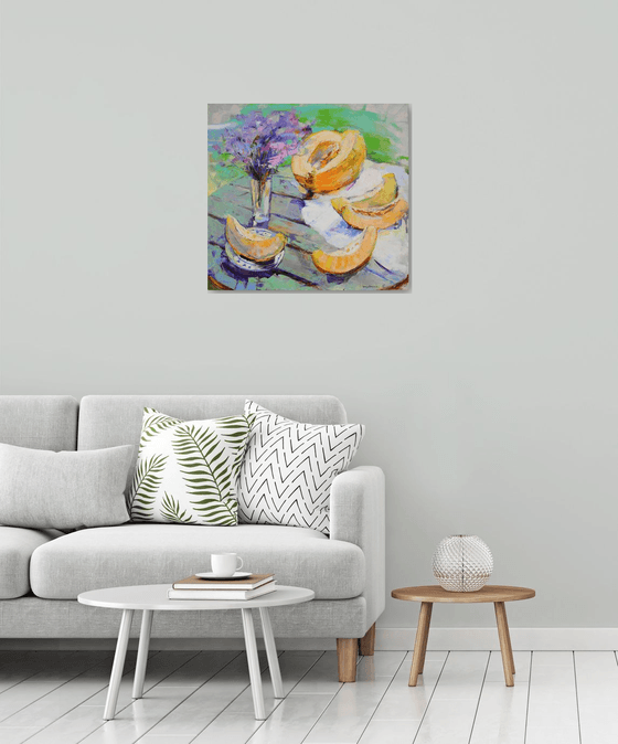 Sunny melons . Summer