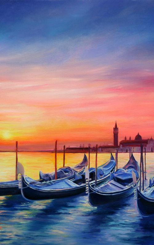Magical Sunset in Venice by Behshad Arjomandi