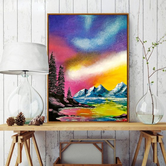 Fantasy Aurora Lake