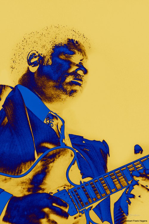 The King of the Blues - BB King 1986 / 2021 by Robbert Frank Hagens