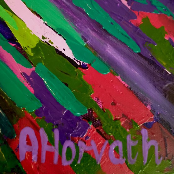 Gold and Magenta Wood