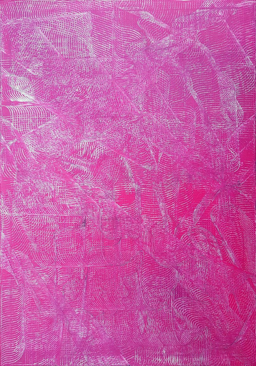 Abstract Acrylic Painting By Ivana Olbricht, 28 X 39, Love Me Sweet, Original Artwork