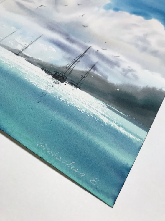Yachts at sea #9