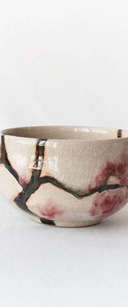Cherry Blossom Tea Bowl by Johanna Braeunlich