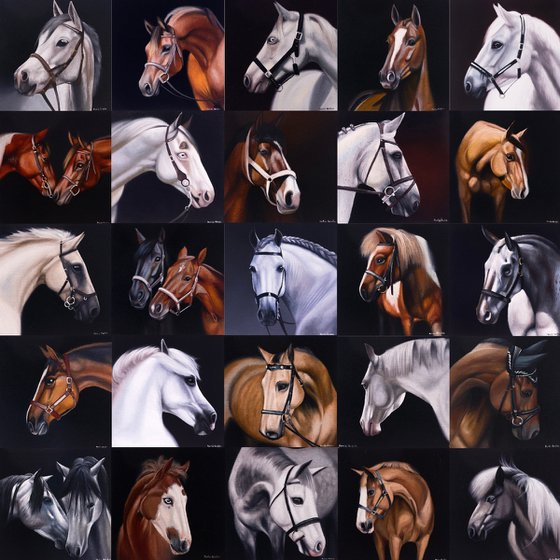 Horse Mosaic. Portrait