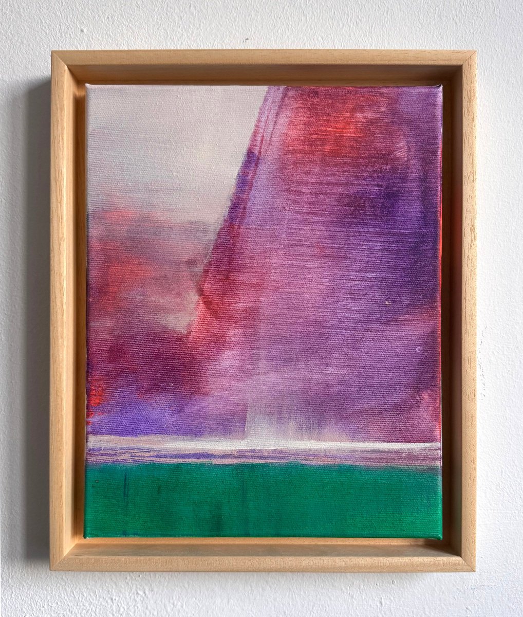 Organic Landscape Acrylic Painting By Katrin Roth, 11 X 14", Arctic Circle 5, Original Artwork