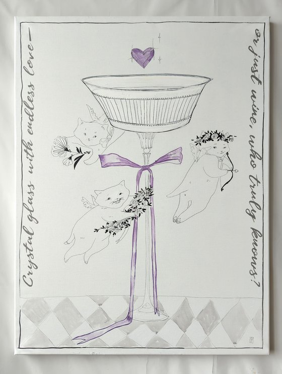 Glass with endless love