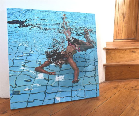Flux - Large Swimming Painting
