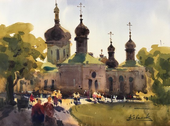 Towards the Church.  Ioninsky Monastery in Kiev