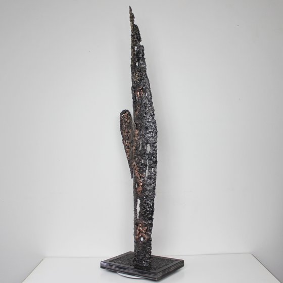 Wodan - Metal abstract sculpture steel bronze brass