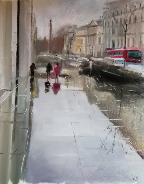 Piccadilly in the rain by Rosemary Burn