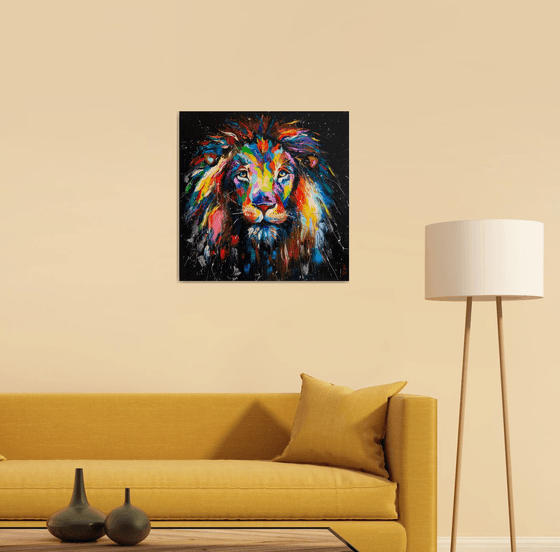 Colorful Lion Majesty